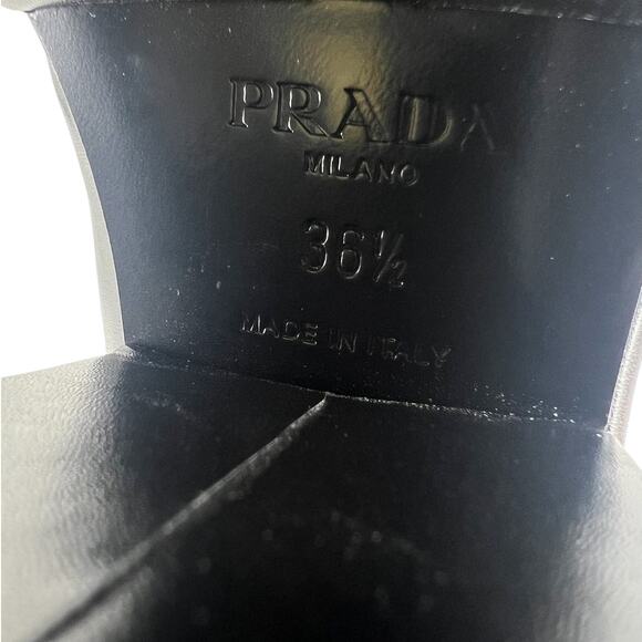 Prada Black Stretch Napa Over-the Knee Platform Boots - Picture 15 of 16